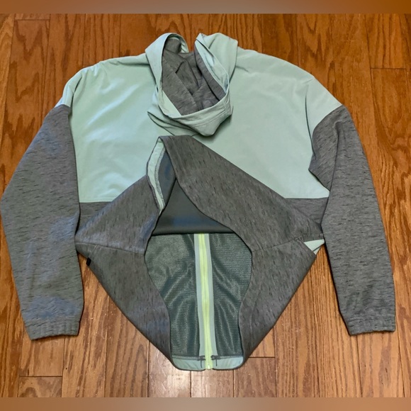 Women's Small Columbia Color Block Technical Hooded Full Zip Mid Layer Jacket - Picture 8 of 16